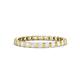 1 - Clarissa 2.50 mm Princess Cut White Sapphire Eternity Band 