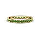 1 - Livia 1.70 mm Green Garnet Eternity Band 
