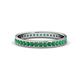 1 - Livia 1.70 mm Emerald Eternity Band 