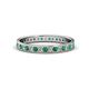 1 - Livia 1.70 mm Emerald and Diamond Eternity Band 