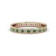 1 - Livia 1.70 mm Green Garnet and Diamond Eternity Band 