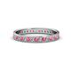 1 - Livia 1.70 mm Pink Tourmaline and Diamond Eternity Band 