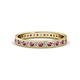 1 - Livia 1.70 mm Rhodolite Garnet and Diamond Eternity Band 