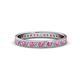 1 - Livia 1.70 mm Pink Sapphire and Diamond Eternity Band 