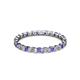 2 - Clarissa 2.50 mm Princess Cut Tanzanite and Diamond Eternity Band 