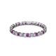2 - Clarissa 2.50 mm Princess Cut Amethyst and Diamond Eternity Band 