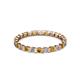 2 - Clarissa 2.50 mm Princess Cut Citrine and Diamond Eternity Band 