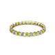 2 - Clarissa 2.50 mm Princess Cut Peridot and Diamond Eternity Band 