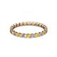 2 - Clarissa 2.50 mm Princess Cut Yellow Sapphire and Diamond Eternity Band 