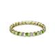 2 - Clarissa 2.50 mm Princess Cut Green Garnet and Diamond Eternity Band 