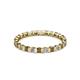 2 - Clarissa 2.50 mm Princess Cut Smoky Quartz and Diamond Eternity Band 