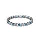 2 - Clarissa 2.50 mm Princess Cut London Blue Topaz and Diamond Eternity Band 