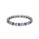 2 - Clarissa 2.50 mm Princess Cut Iolite and Diamond Eternity Band 