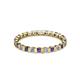 2 - Clarissa 2.50 mm Princess Cut Iolite and Diamond Eternity Band 