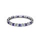 2 - Clarissa 2.50 mm Princess Cut Blue Sapphire and Diamond Eternity Band 