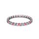 2 - Clarissa 2.50 mm Princess Cut Pink Tourmaline and Diamond Eternity Band 