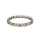 2 - Clarissa 2.50 mm Princess Cut Citrine and Diamond Eternity Band 