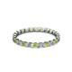 2 - Clarissa 2.50 mm Princess Cut Peridot and Diamond Eternity Band 