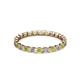 2 - Clarissa 2.50 mm Princess Cut Peridot and Diamond Eternity Band 