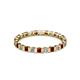 2 - Clarissa 2.50 mm Princess Cut Red Garnet and Diamond Eternity Band 