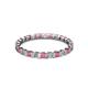 2 - Clarissa 2.50 mm Princess Cut Rhodolite Garnet and Diamond Eternity Band 