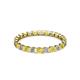 2 - Clarissa 2.50 mm Princess Cut Yellow Sapphire and Diamond Eternity Band 