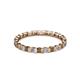 2 - Clarissa 2.50 mm Princess Cut Smoky Quartz and Diamond Eternity Band 
