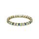 2 - Clarissa 2.50 mm Princess Cut London Blue Topaz and Diamond Eternity Band 