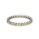 2 - Clarissa 2.50 mm Princess Cut Yellow Sapphire and Diamond Eternity Band 