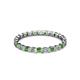 2 - Clarissa 2.50 mm Princess Cut Green Garnet and Diamond Eternity Band 