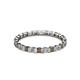 2 - Clarissa 2.50 mm Princess Cut Smoky Quartz and Diamond Eternity Band 