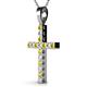 3 - Aja Yellow Sapphire and Diamond Cross Pendant 