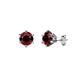 1 - Kenna Red Garnet (4mm) Martini Solitaire Stud Earrings 
