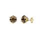 1 - Kenna Smoky Quartz (4mm) Martini Solitaire Stud Earrings 