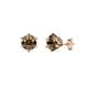 1 - Kenna Smoky Quartz (4mm) Martini Solitaire Stud Earrings 