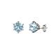1 - Kenna Aquamarine (4mm) Martini Solitaire Stud Earrings 