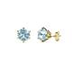 1 - Kenna Aquamarine (4mm) Martini Solitaire Stud Earrings 