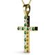 3 - Aja Green Garnet and Diamond Cross Pendant 