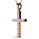 3 - Aja Pink Tourmaline and Diamond Cross Pendant 
