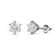 1 - Kenna White Sapphire (5mm) Martini Solitaire Stud Earrings 