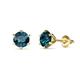 1 - Kenna Blue Diamond (5mm) Martini Solitaire Stud Earrings 