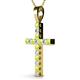 3 - Aja Peridot and Diamond Cross Pendant 