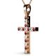 3 - Aja Red Garnet and Diamond Cross Pendant 