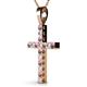 3 - Aja Rhodolite Garnet and Diamond Cross Pendant 