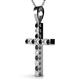 3 - Aja Treated Black and White Diamond Cross Pendant 