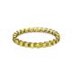 3 - Clarissa 2.50 mm Princess Cut Yellow Diamond Eternity Band 