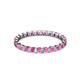 3 - Clarissa 2.50 mm Princess Cut Pink Sapphire Eternity Band 