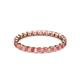 3 - Clarissa 2.50 mm Princess Cut Pink Tourmaline Eternity Band 