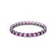 3 - Clarissa 2.50 mm Princess Cut Amethyst Eternity Band 