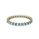 3 - Clarissa 2.50 mm Princess Cut Blue Topaz Eternity Band 